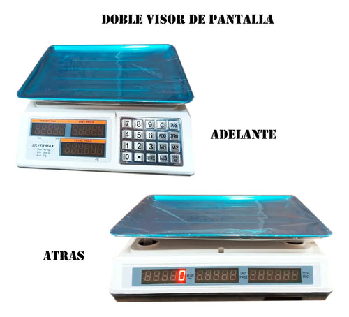 Balanza de 40 kg marca Silvermax con teclado de acero