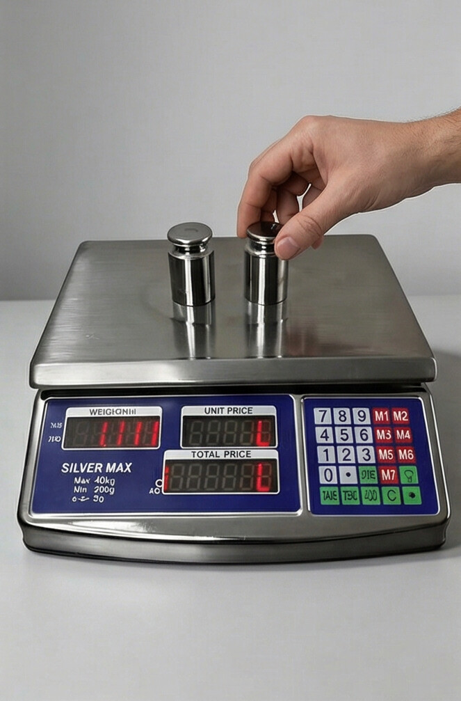 Balanza de 40 kg totalmente en acero inoxidable